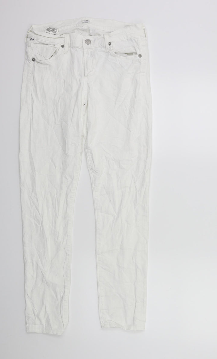 cOFh Womens White Denim Skinny Jeans Size 28 in L30 in