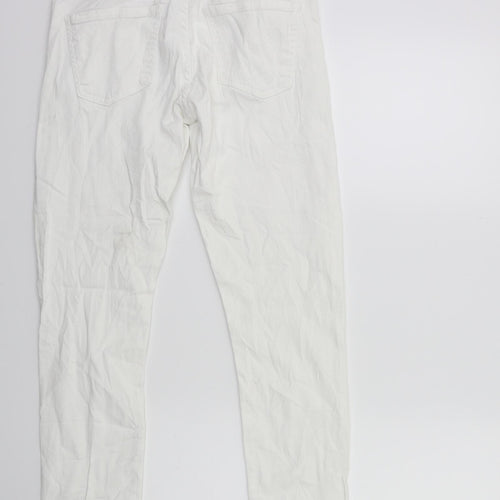 cOFh Womens White  Denim Skinny Jeans Size 28 in L30 in