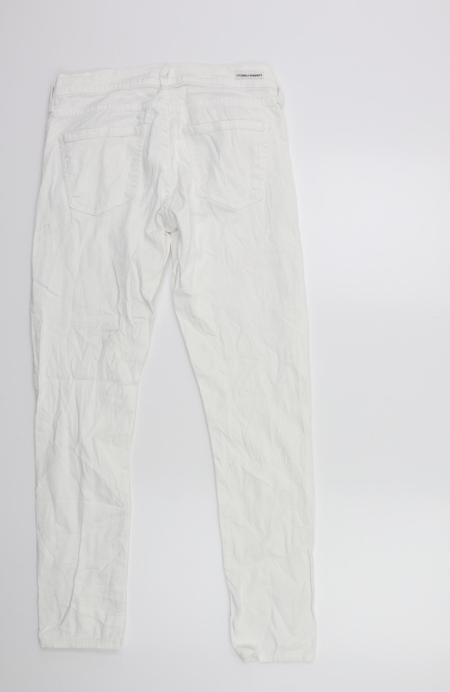 cOFh Womens White  Denim Skinny Jeans Size 28 in L30 in