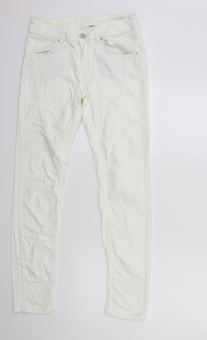 HALLHU' Womens White  Denim Skinny Jeans Size 28 in L29 in