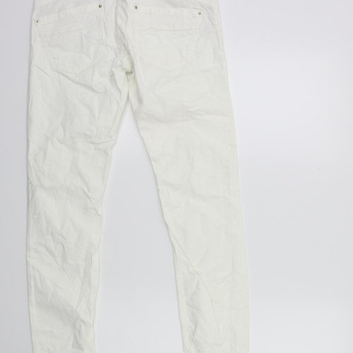 HALLHU' Womens White  Denim Skinny Jeans Size 28 in L29 in