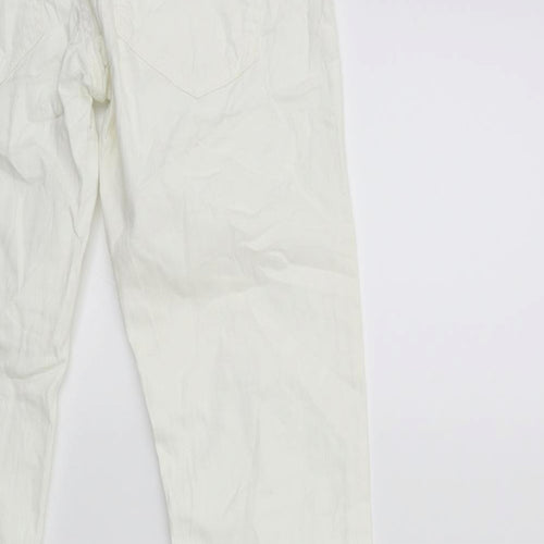 HALLHU' Womens White  Denim Skinny Jeans Size 28 in L29 in