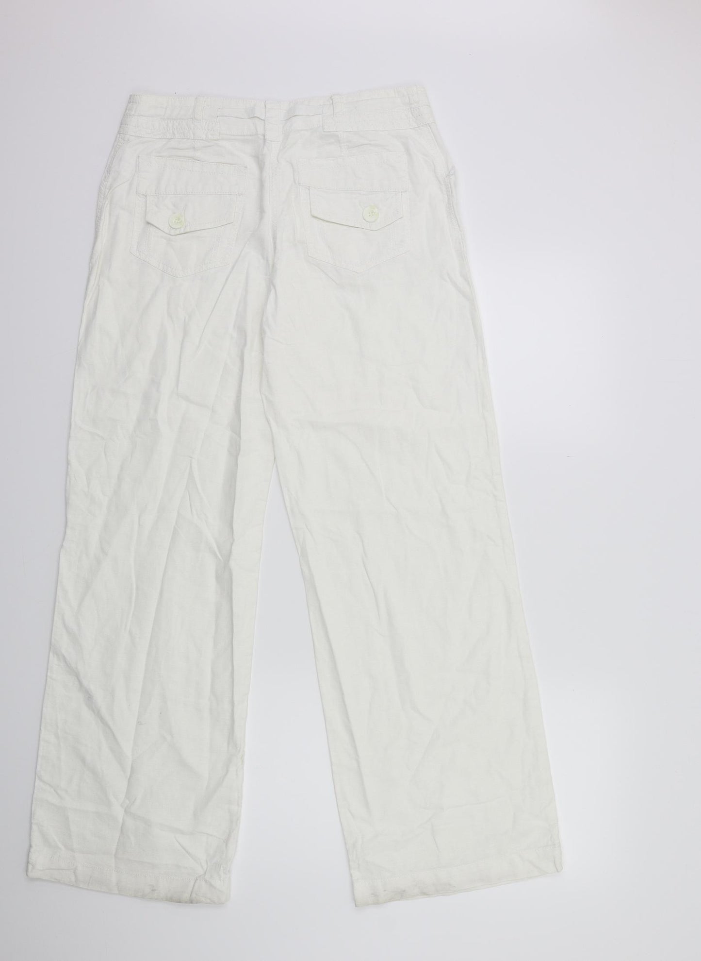 NEXT Womens White   Trousers  Size 10 L30 in