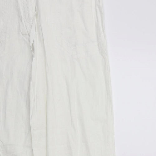 NEXT Womens White   Trousers  Size 10 L30 in