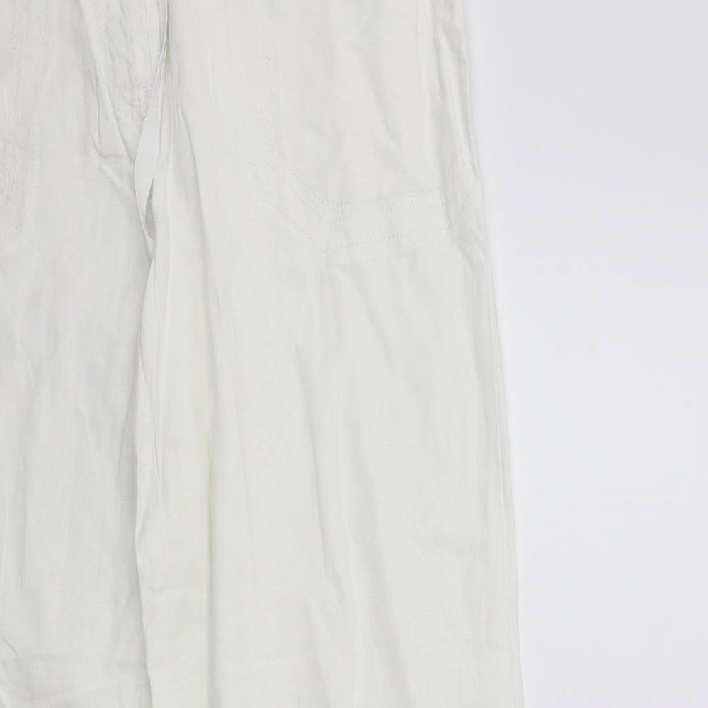 NEXT Womens White   Trousers  Size 10 L30 in