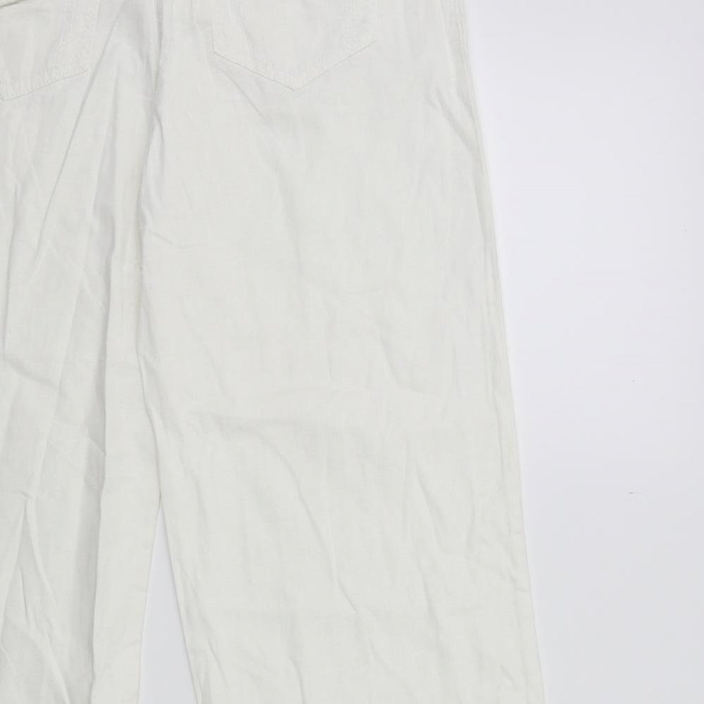 NEXT Womens White   Trousers  Size 10 L30 in