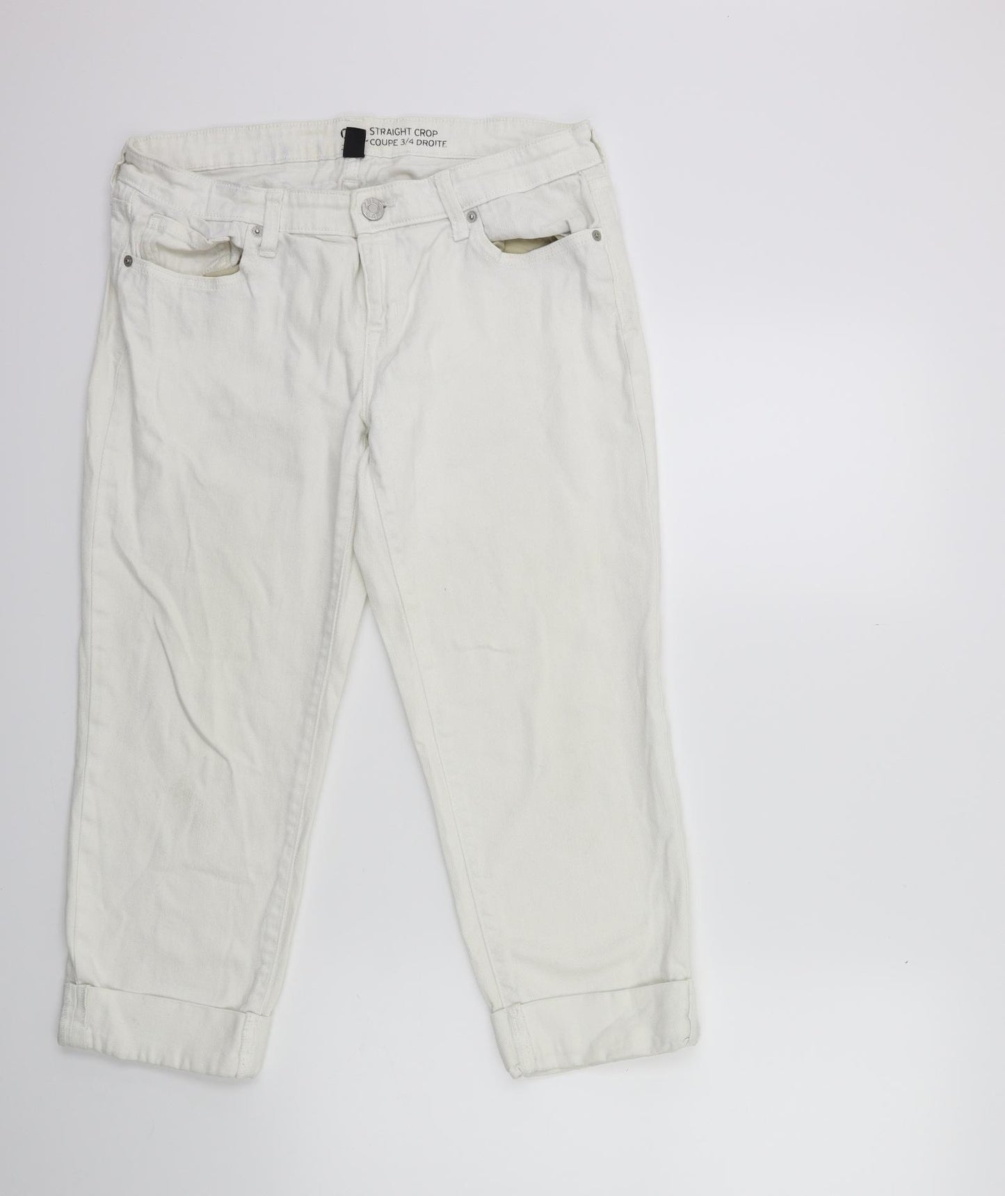 Gap Womens White  Denim Cropped Jeans Size 16 L23 in