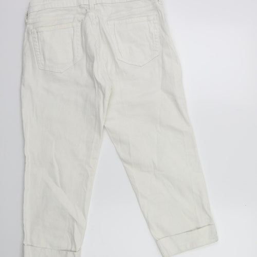 Gap Womens White  Denim Cropped Jeans Size 16 L23 in