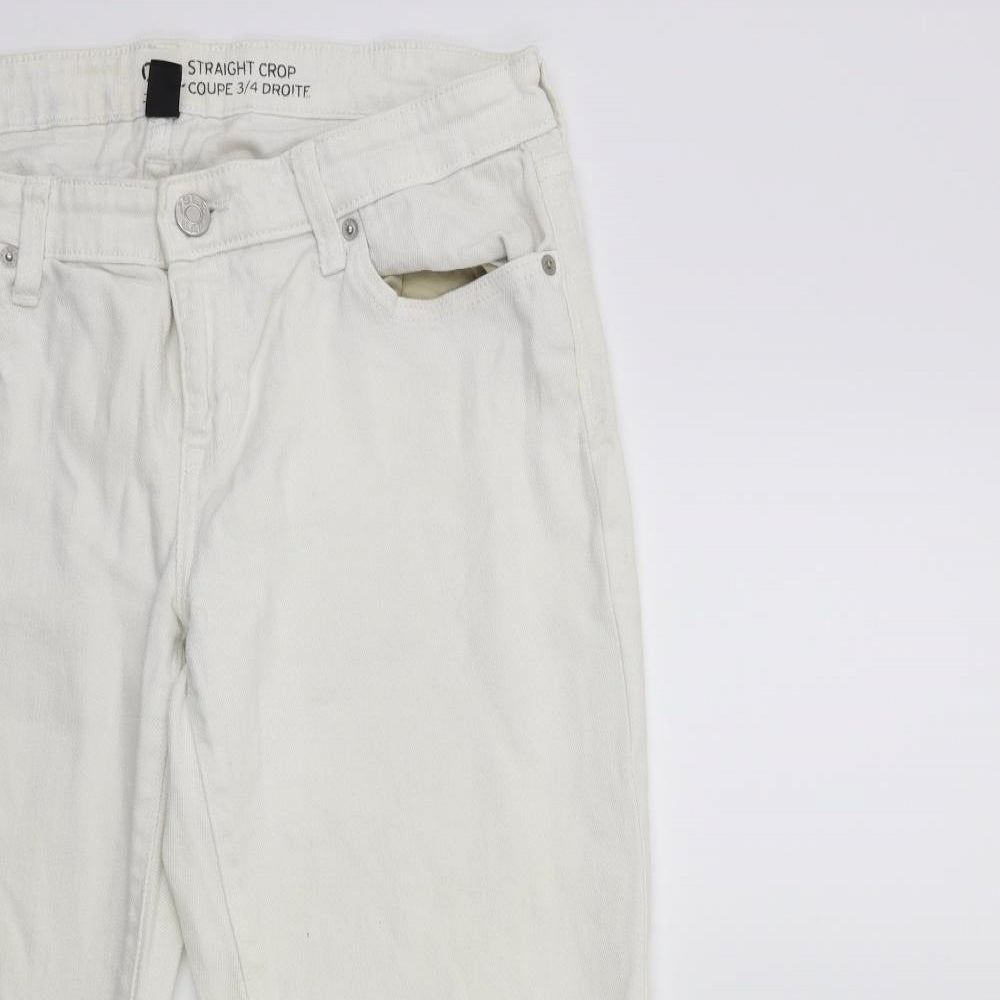 Gap Womens White  Denim Cropped Jeans Size 16 L23 in