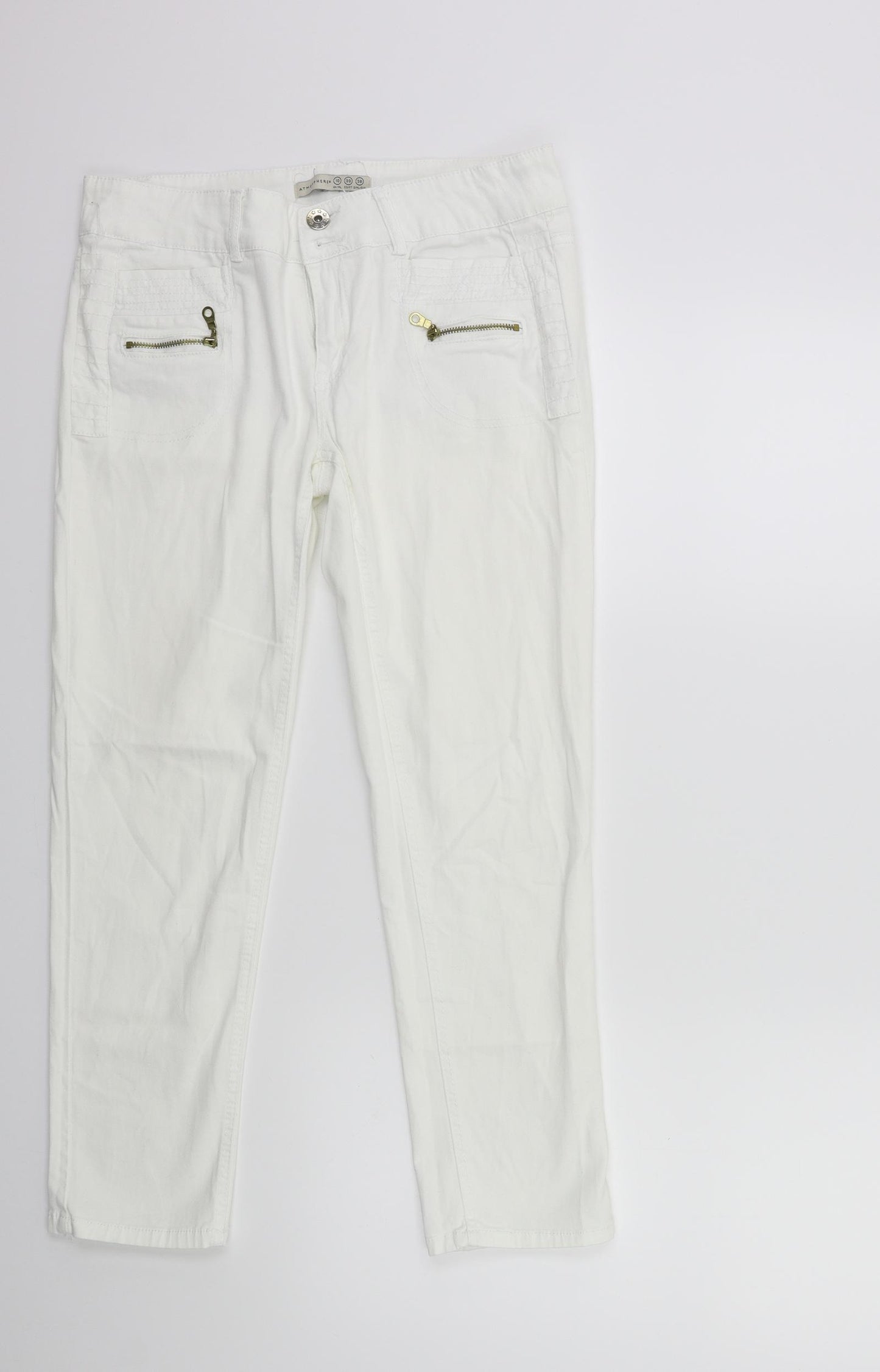 Atmosphere Womens White  Denim Cropped Jeans Size 10 L25 in