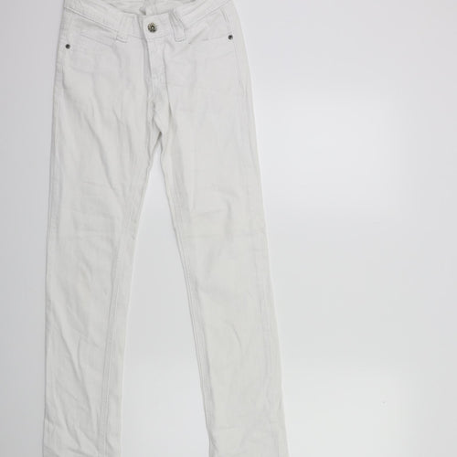Denim 365 Womens White  Denim Skinny Jeans Size 8 L30 in