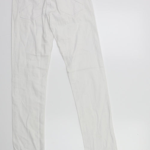 Denim 365 Womens White  Denim Skinny Jeans Size 8 L30 in