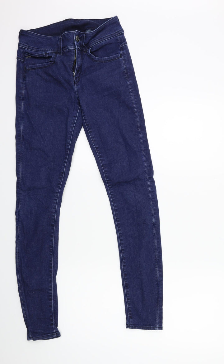 Preworn Womens Blue  Denim Skinny Jeans Size 28 in L30 in