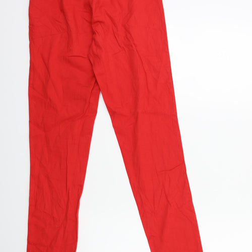H&M Womens Red  Denim Skinny Jeans Size 8 L29 in
