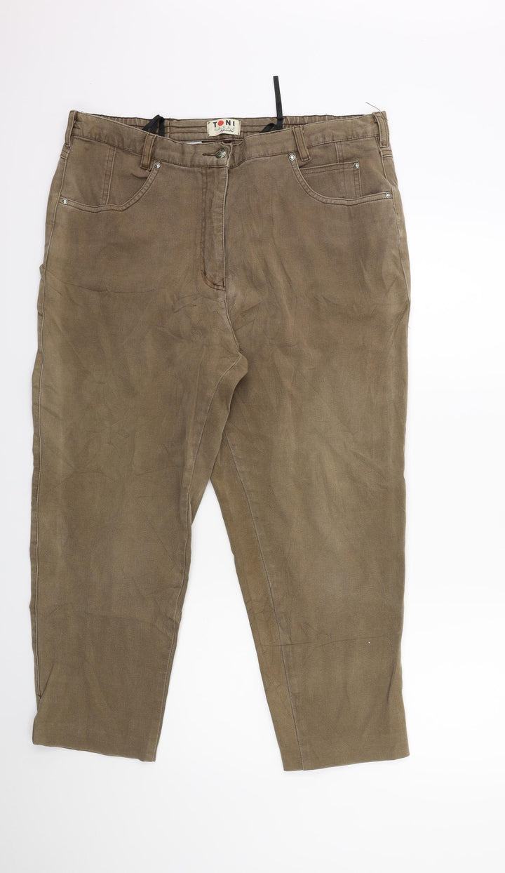 Toni Dress Womens Brown Denim Straight Jeans Size 36 in L23 in