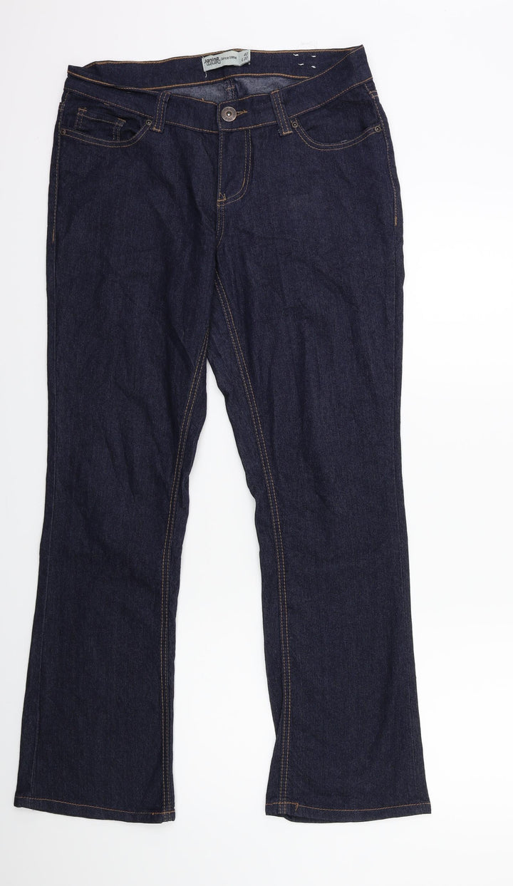 Janina Denim Womens Blue Denim Flared Jeans Size 12 L30 in
