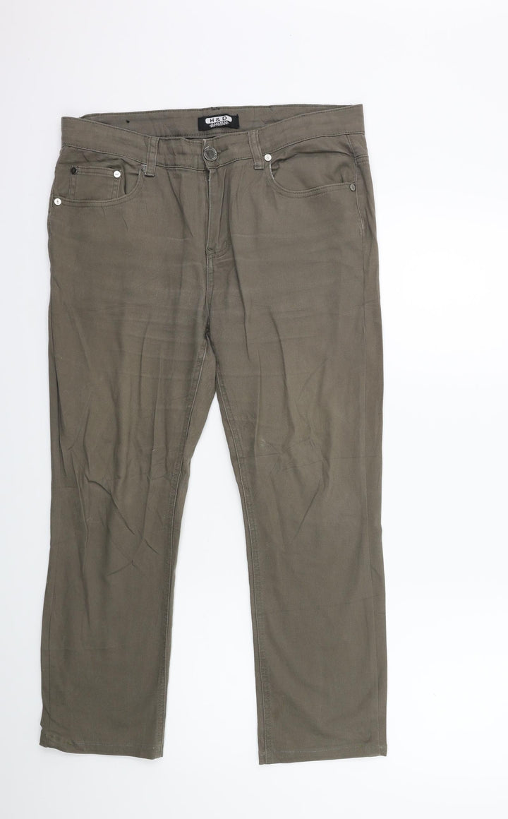 H&D Womens Green  Denim Skinny Jeans Size 36 in L25 in