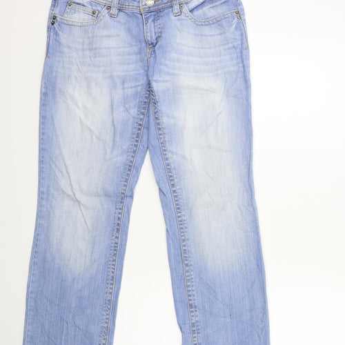 EDC Womens Blue  Denim Straight Jeans Size 32 in L28 in