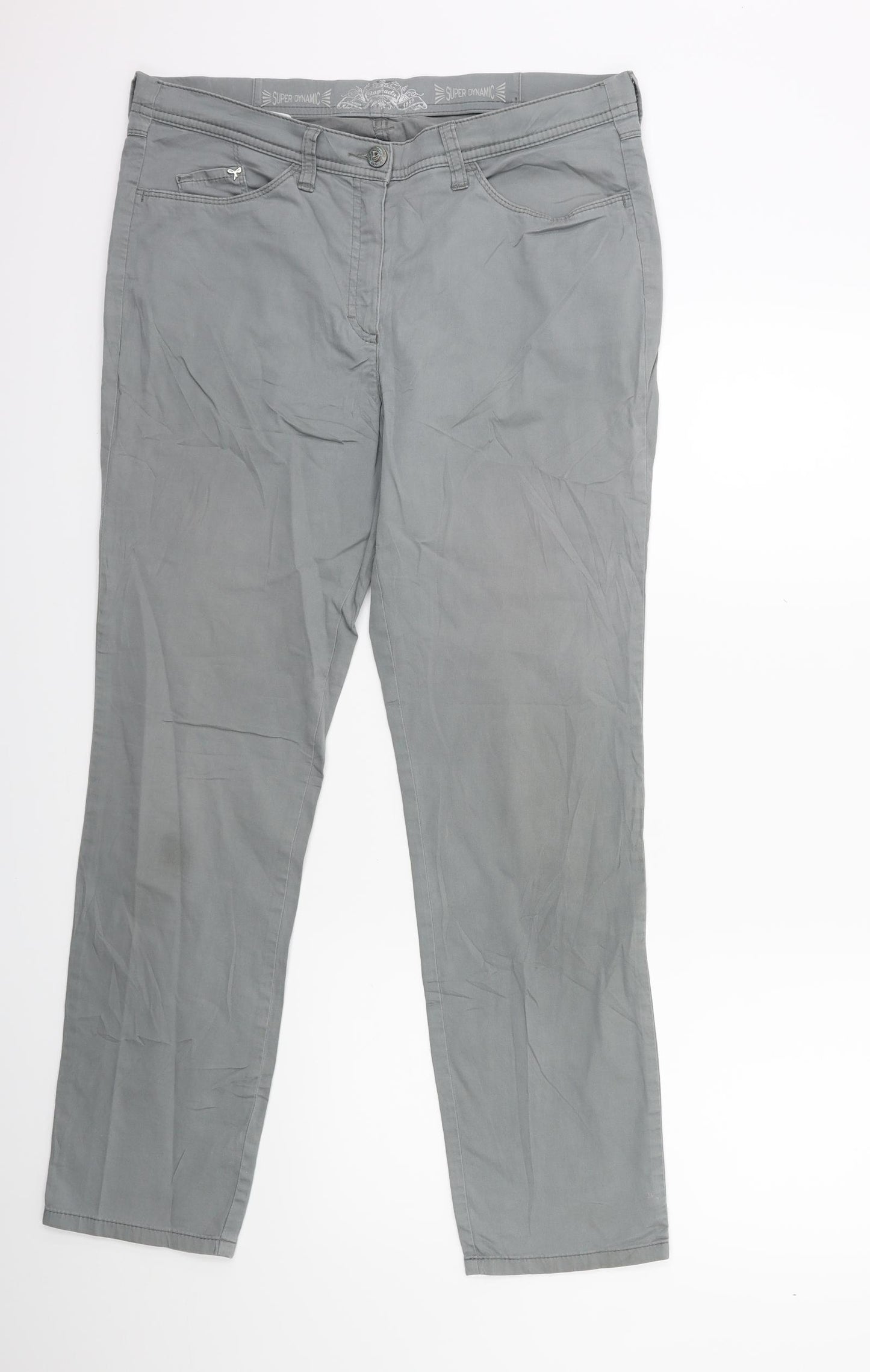 Raphaela Womens Grey   Trousers  Size 16 L30 in