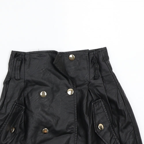 Preworn Womens Black   A-Line Skirt Size S