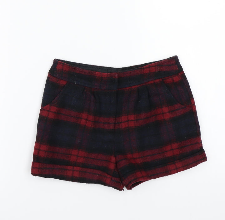 Nutmeg Girls Red Check  Cut-Off Shorts Size 6-7 Years