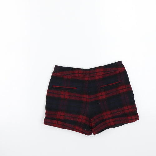Nutmeg Girls Red Check  Cut-Off Shorts Size 6-7 Years