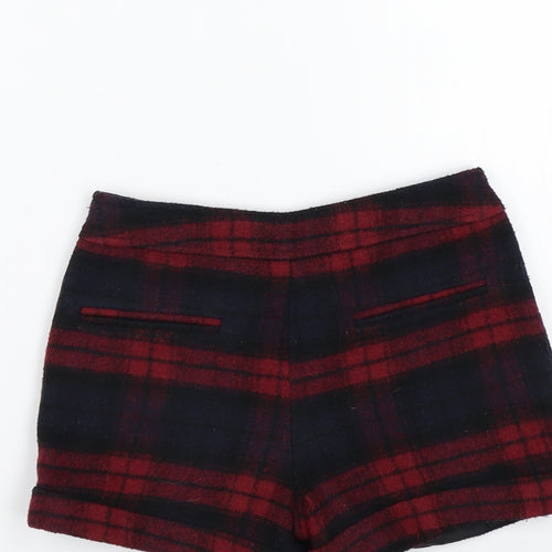 Nutmeg Girls Red Check  Cut-Off Shorts Size 6-7 Years