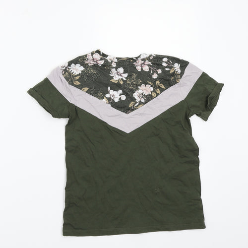 River Island Boys Green Floral  Basic T-Shirt Size 7 Years