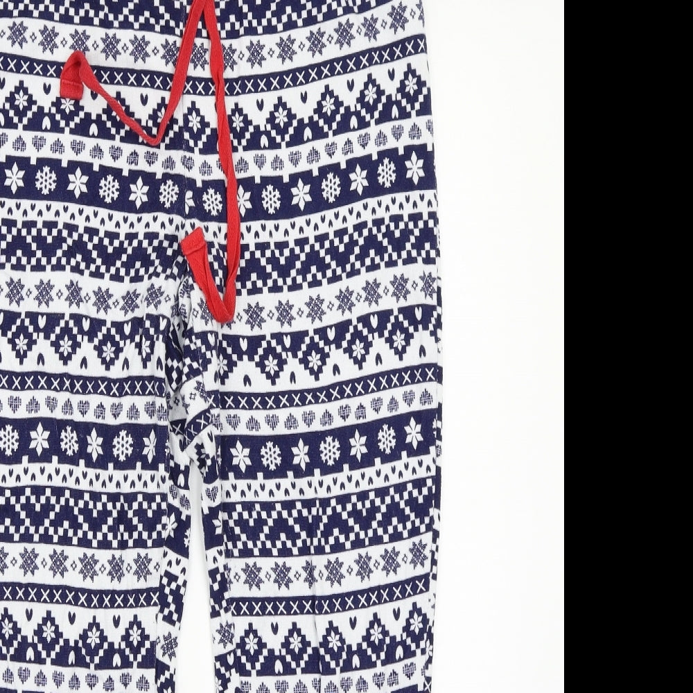 Love to lounge Womens White Geometric   Pyjama Pants Size L