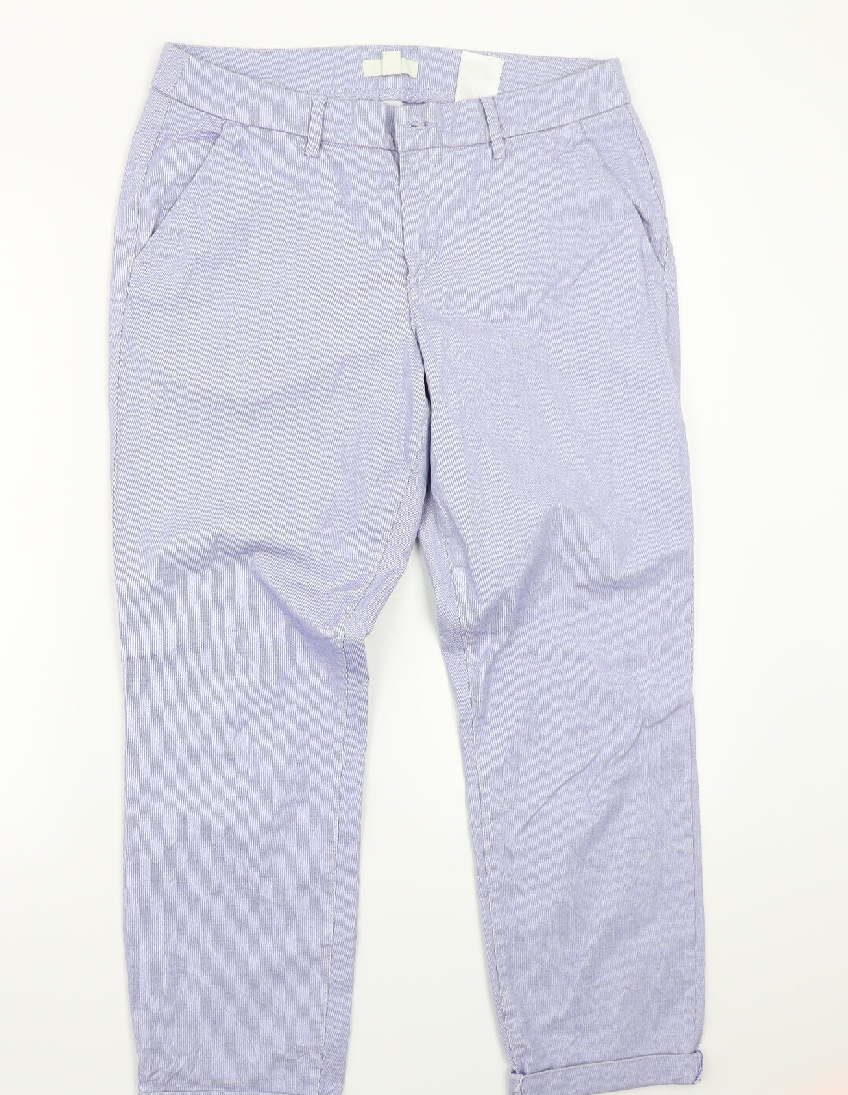 H&M` Womens Blue   Capri Trousers Size 10 L26 in