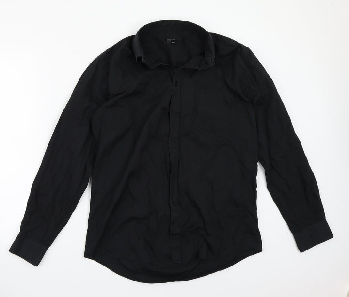 Cedar Wood State Mens Black    Button-Up Size 15.5