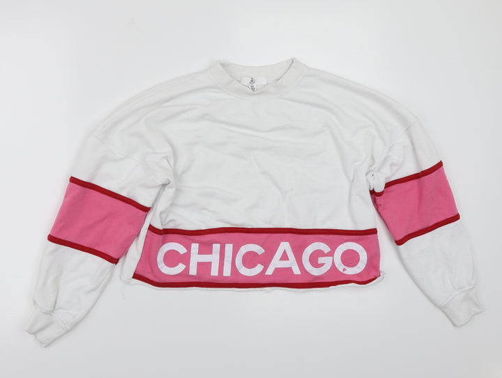 Missguided Womens White Henley Jumper Size 6