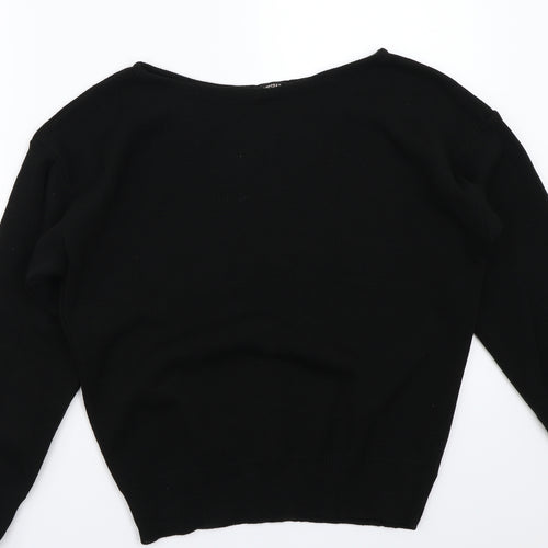 Miss pap Womens Black   Pullover Jumper Size S