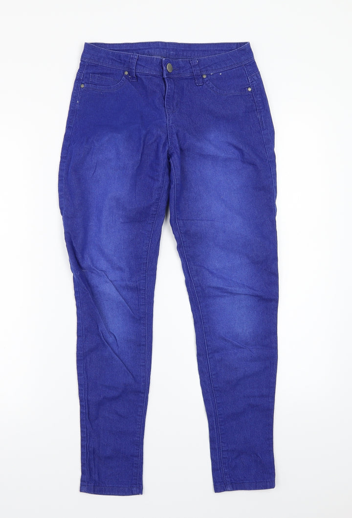 Denim & Co. Womens Blue Mom Jeans Size 8 L25 in