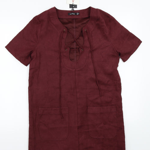 Boohoo Womens Purple   A-Line  Size 8