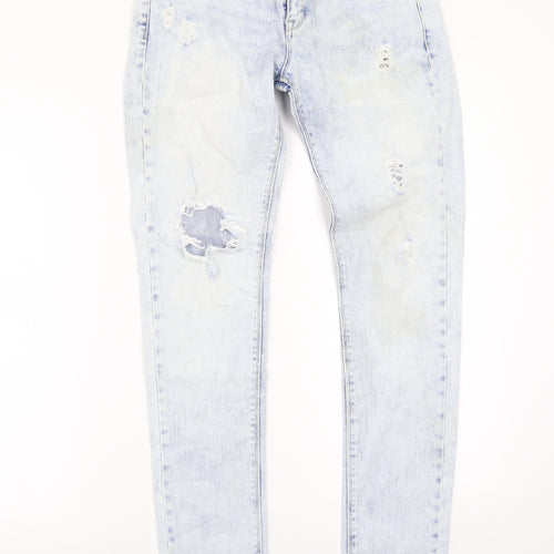 Denim & Co. Womens Blue   Skinny Jeans Size 8 L28 in