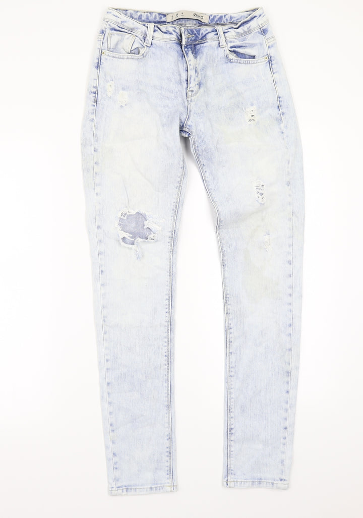 Denim & Co. Womens Blue Skinny Jeans Size 8 L28 in