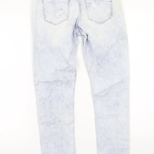 Denim & Co. Womens Blue   Skinny Jeans Size 8 L28 in