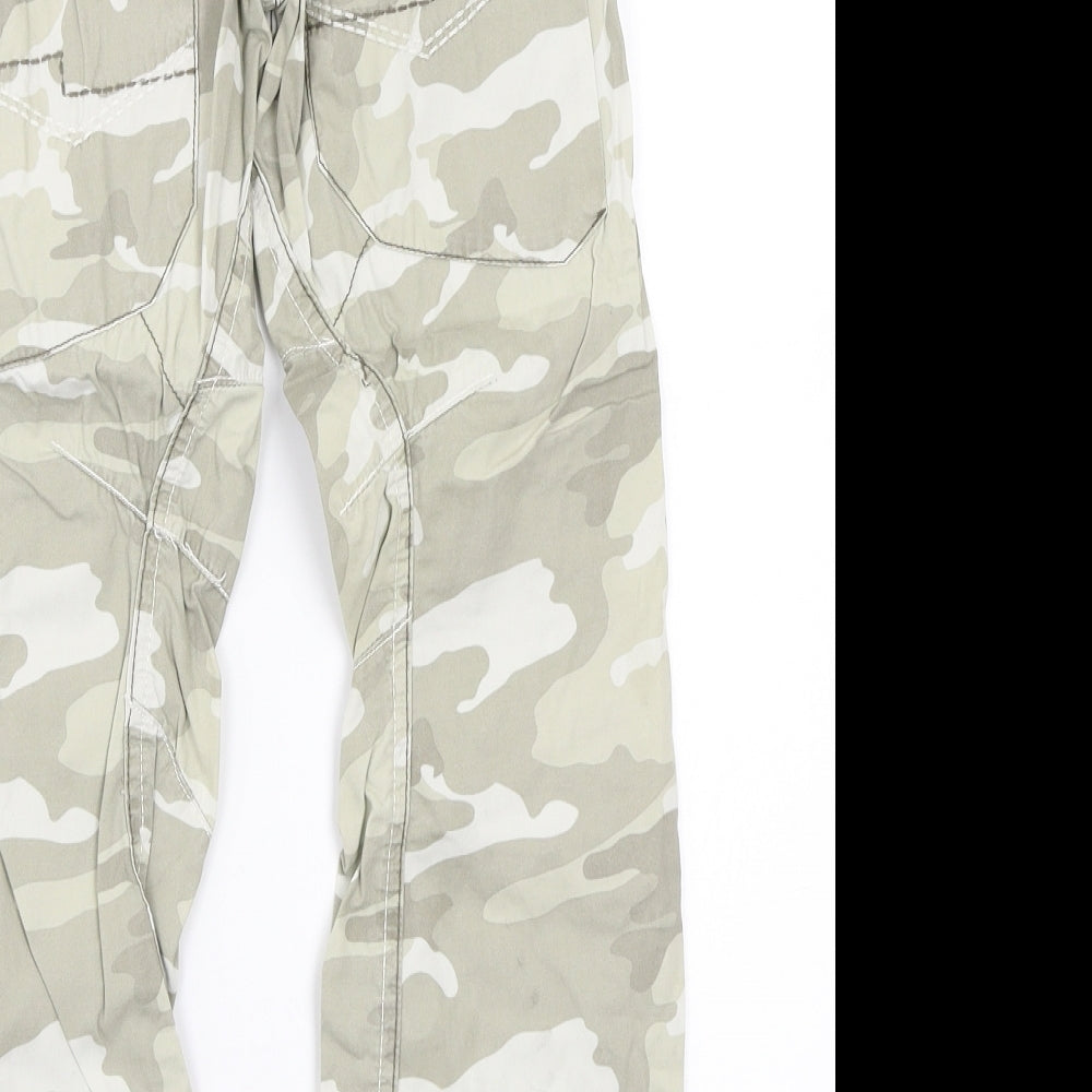 NEXT` Boys Grey Camouflage  Cargo Trousers Size 8 Years