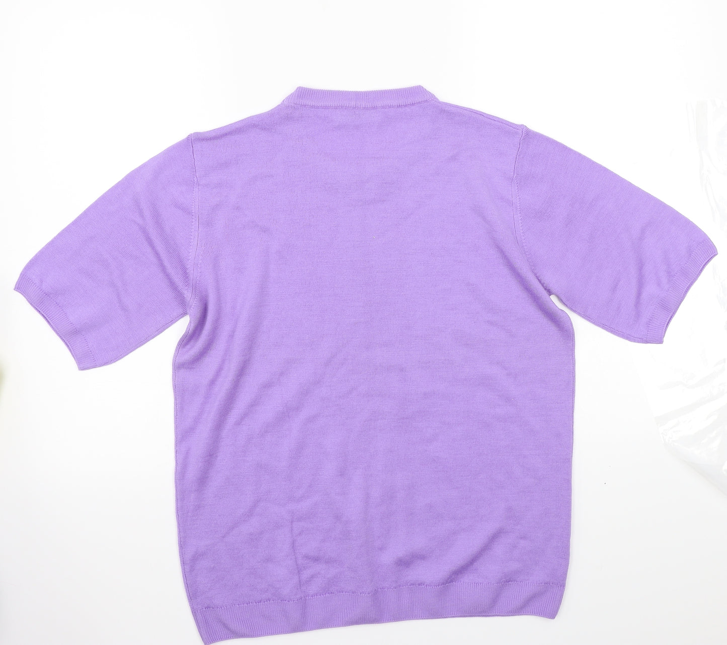 Peter Hahn Womens Purple   Basic T-Shirt Size 14