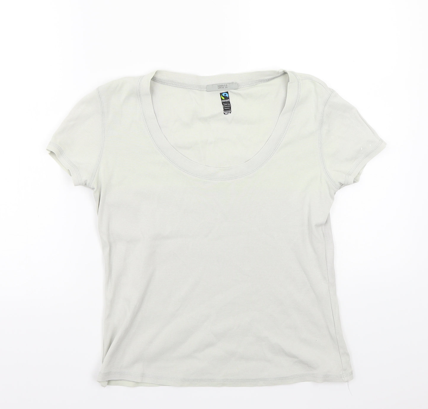 Marks and Spencer Womens Grey   Basic T-Shirt Size 12