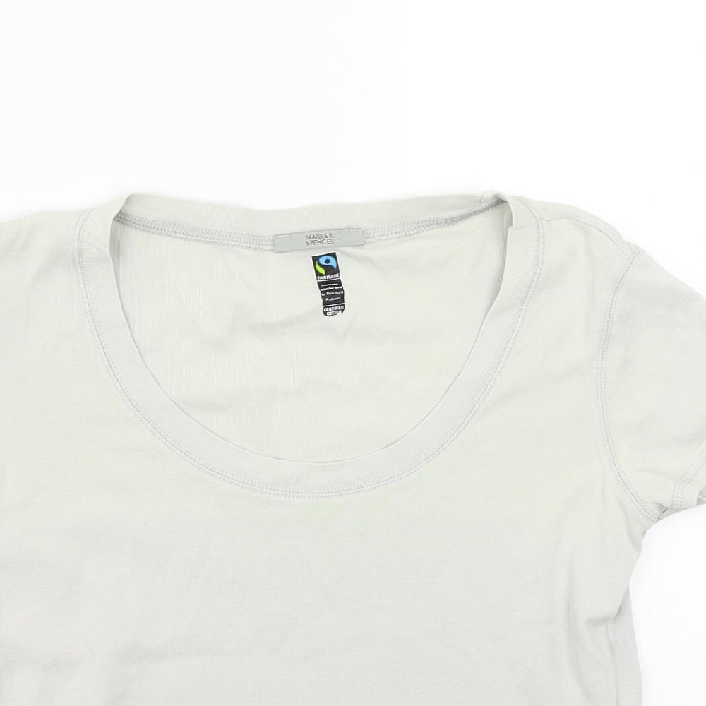 Marks and Spencer Womens Grey   Basic T-Shirt Size 12