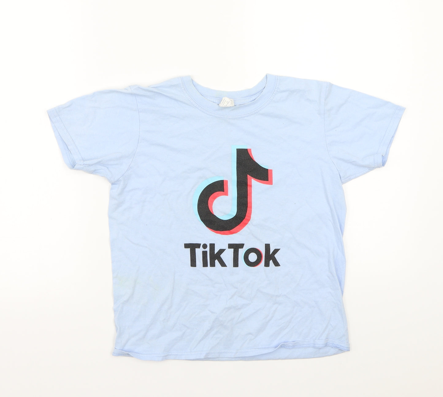 Gildan Girls Blue   Basic T-Shirt Size L