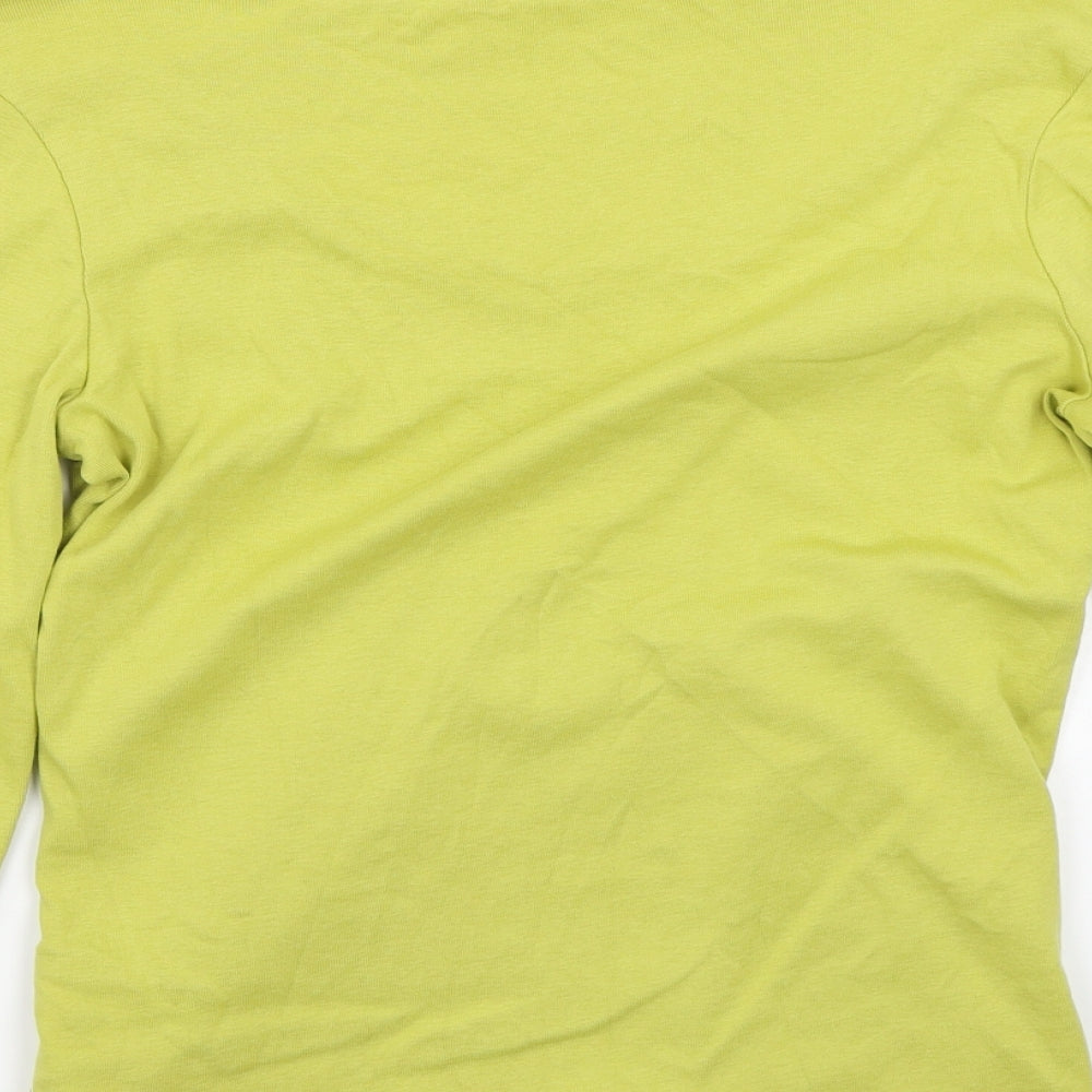 Marks and Spencer Womens Green Floral  Basic T-Shirt Size 12
