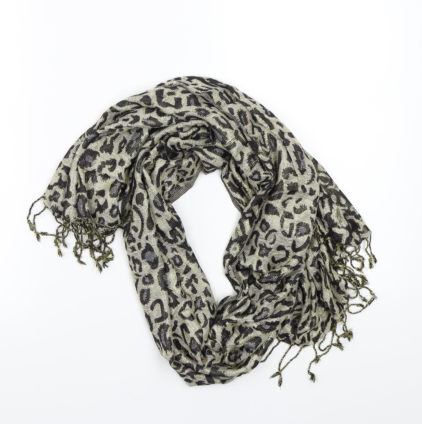Primark Womens Gold Animal Print   Scarf