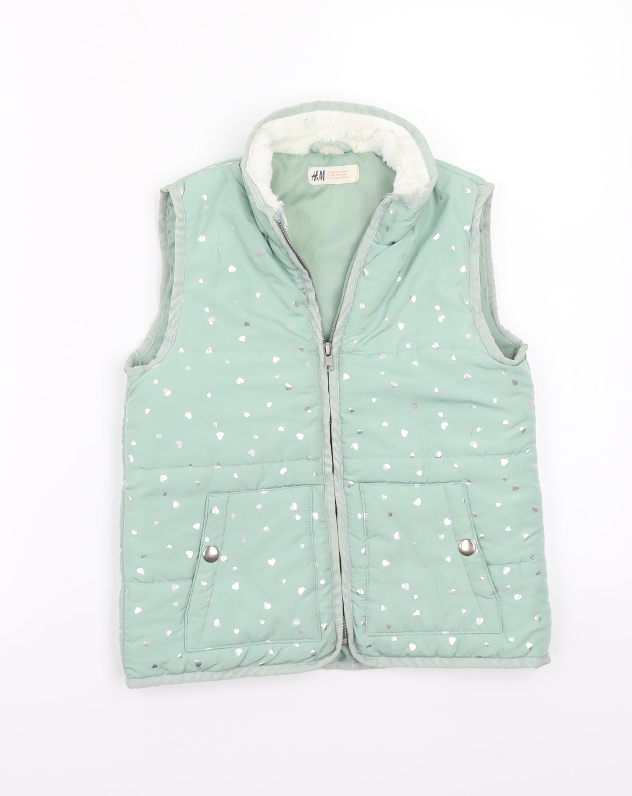 H&M Girls Green   Jacket Coat Size 7 Years