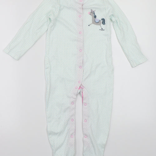TU Baby White Polka Dot  Babygrow One-Piece Size 18-24 Months