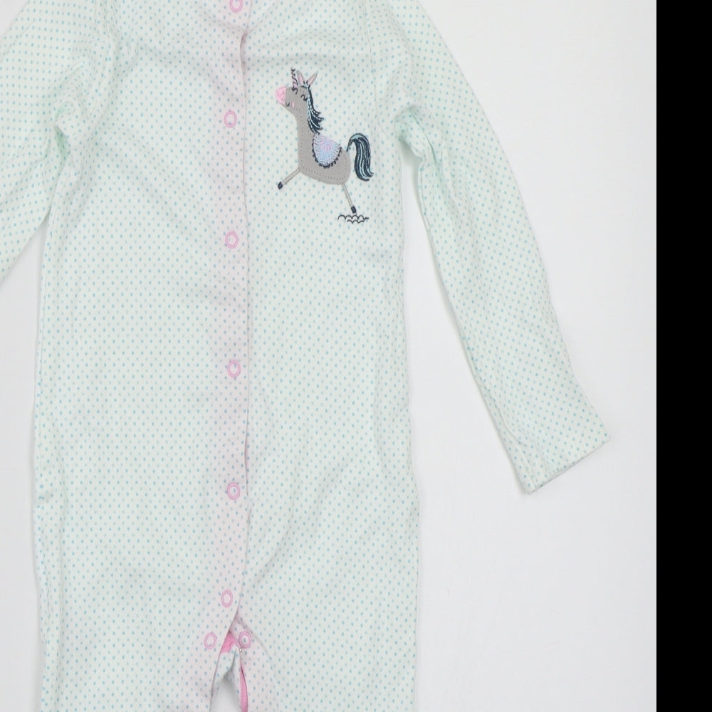 TU Baby White Polka Dot  Babygrow One-Piece Size 18-24 Months