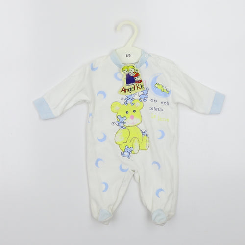 Angel Kids Girls White   Babygrow One-Piece Size 6-9 Months