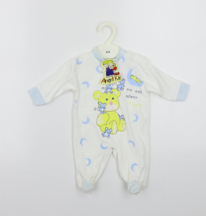 Angel Kids Girls White Babygrow One-Piece Size 6-9 Months